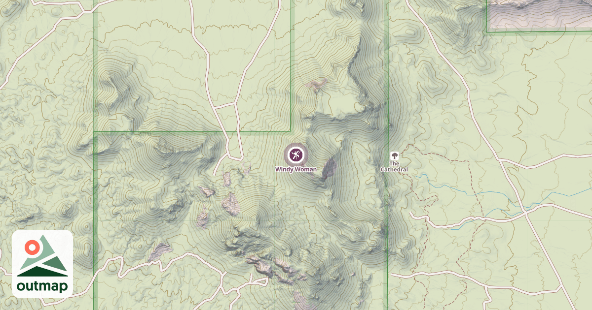 Map of Windy Woman