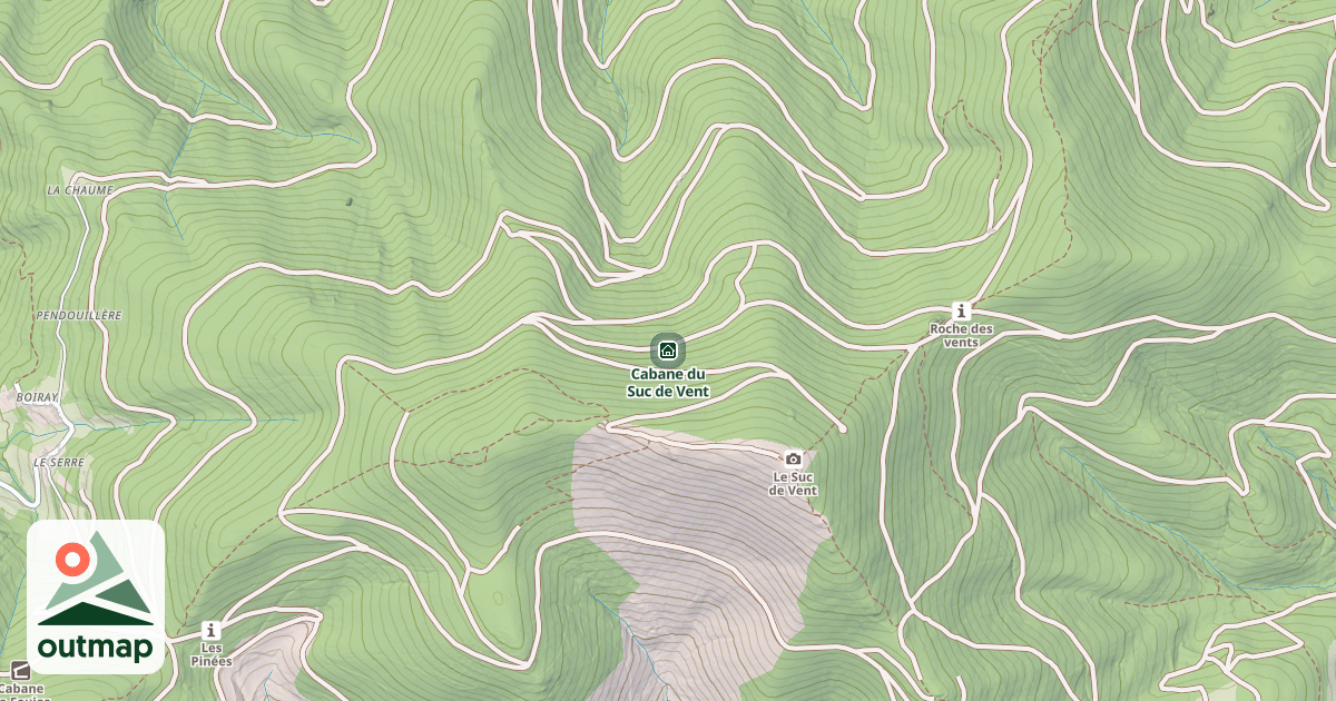 Map of Cabane du Suc de Vent