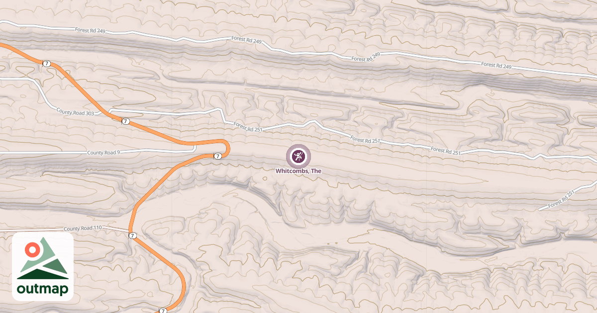 Map of Whitcombs, The