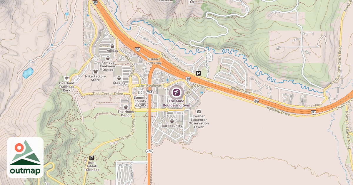 Map of The Mine Bouldering Gym