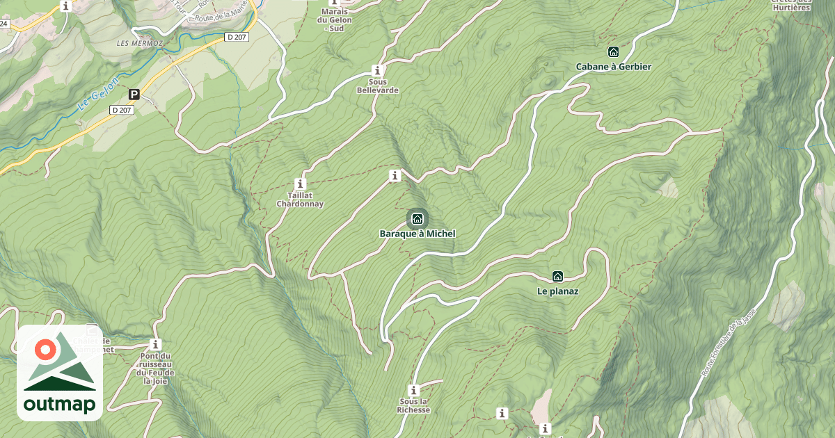 Map of Baraque à Michel