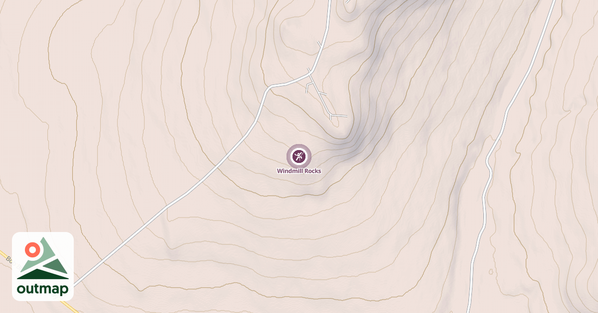 Map of Windmill Rocks