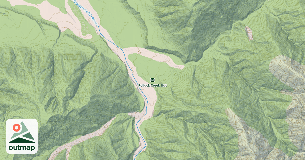 Map of Polluck Creek Hut