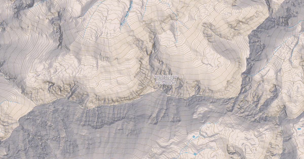 Map preview of North Face Couloir (submitted as Wet 'n' Wild)