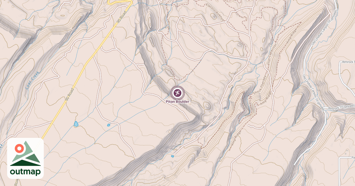 Map of Piton Boulder