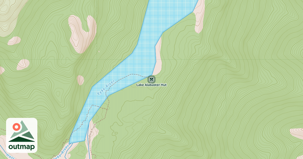 Map of Lake Alabaster Hut