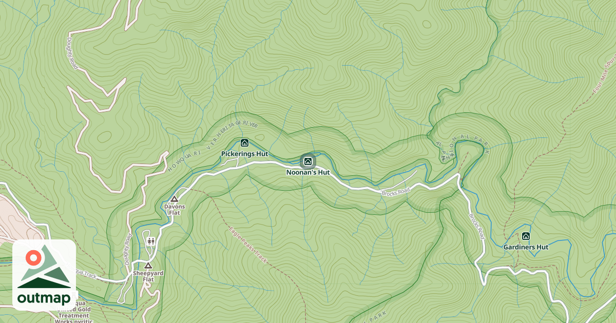 Map of Noonan's Hut
