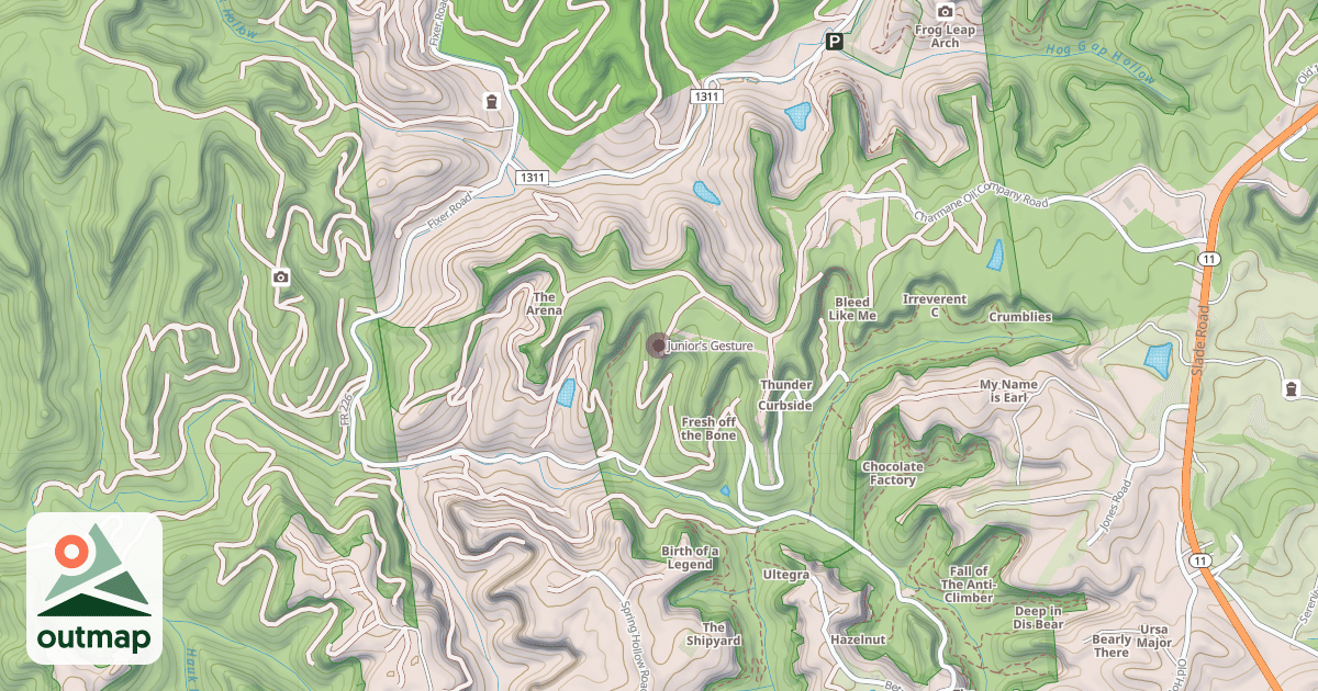Map of Junior's Gesture