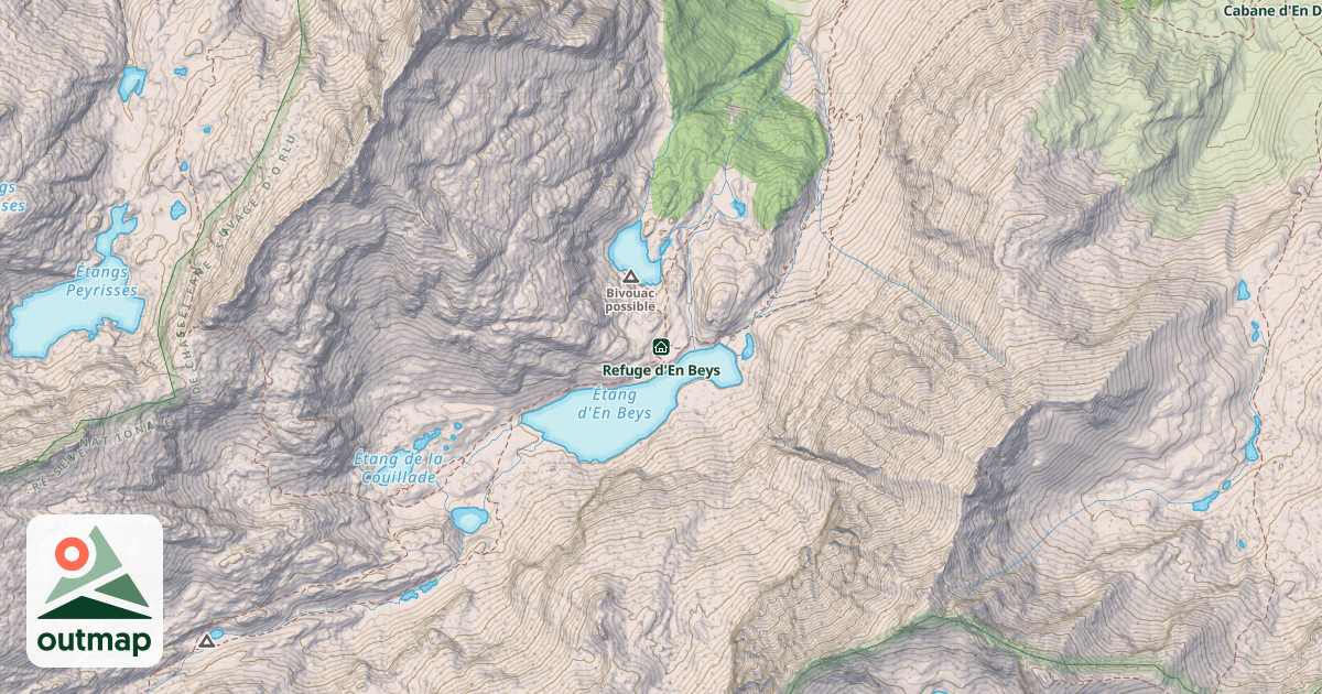 Map of Refuge d'En Beys