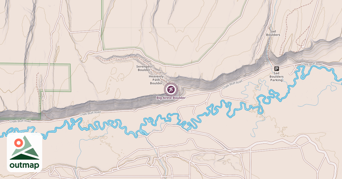 Map of Big Arete Boulder