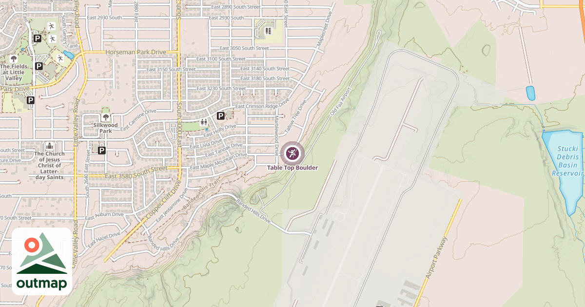Map of Table Top Boulder