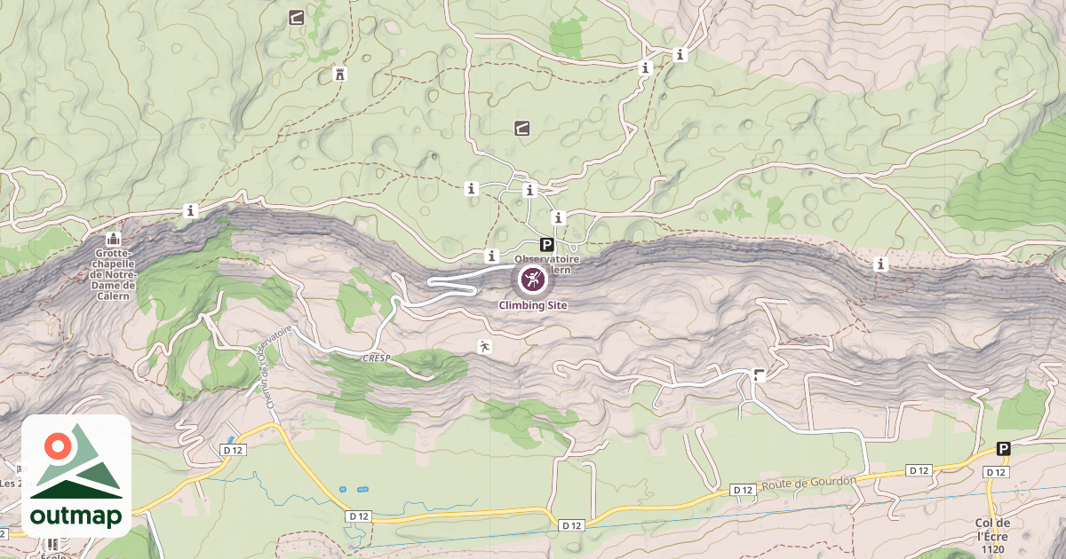 Map of Climbing Site