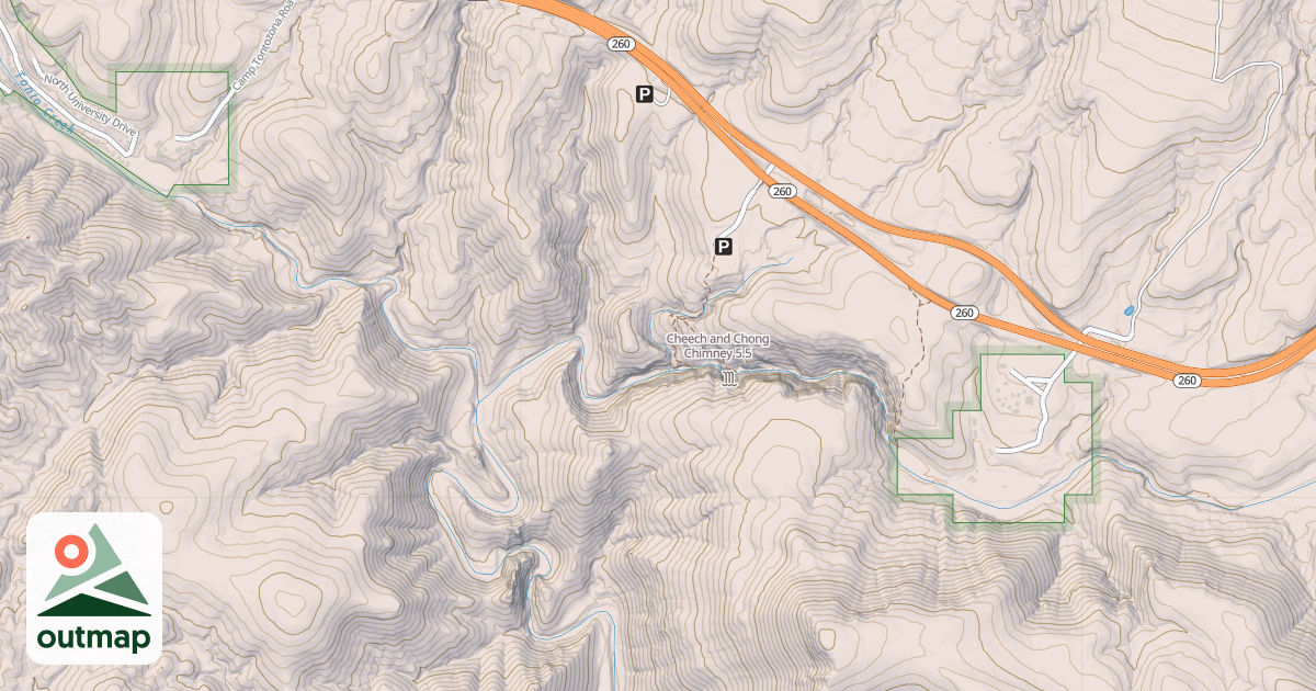 Map of Cheech and Chong Chimney