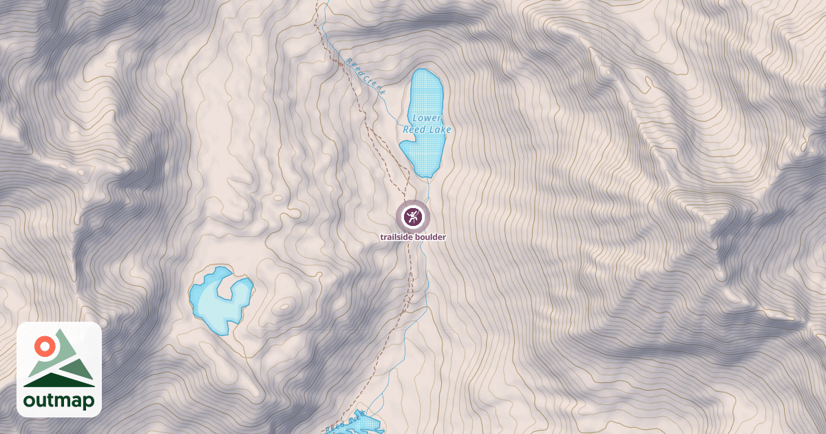 Map of trailside boulder