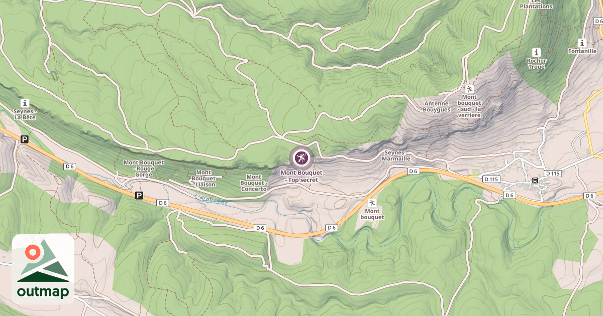 Map of Mont Bouquet - Top secret