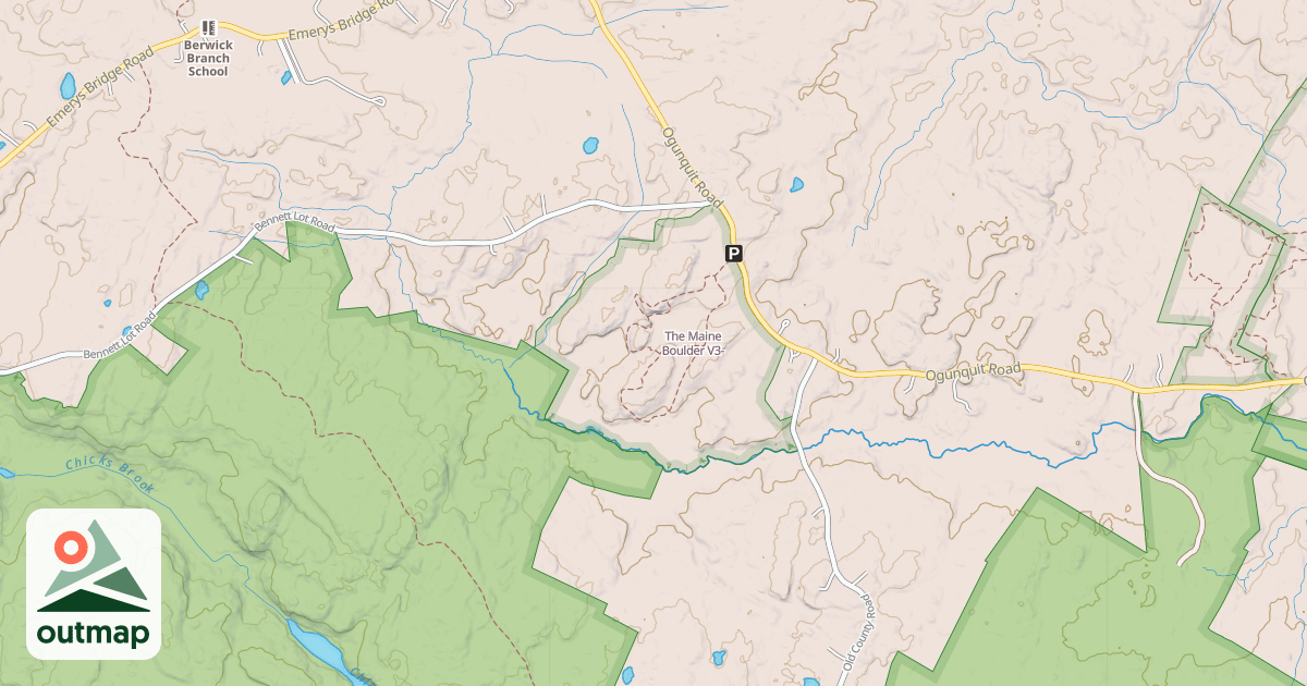 Map of The Maine Boulder