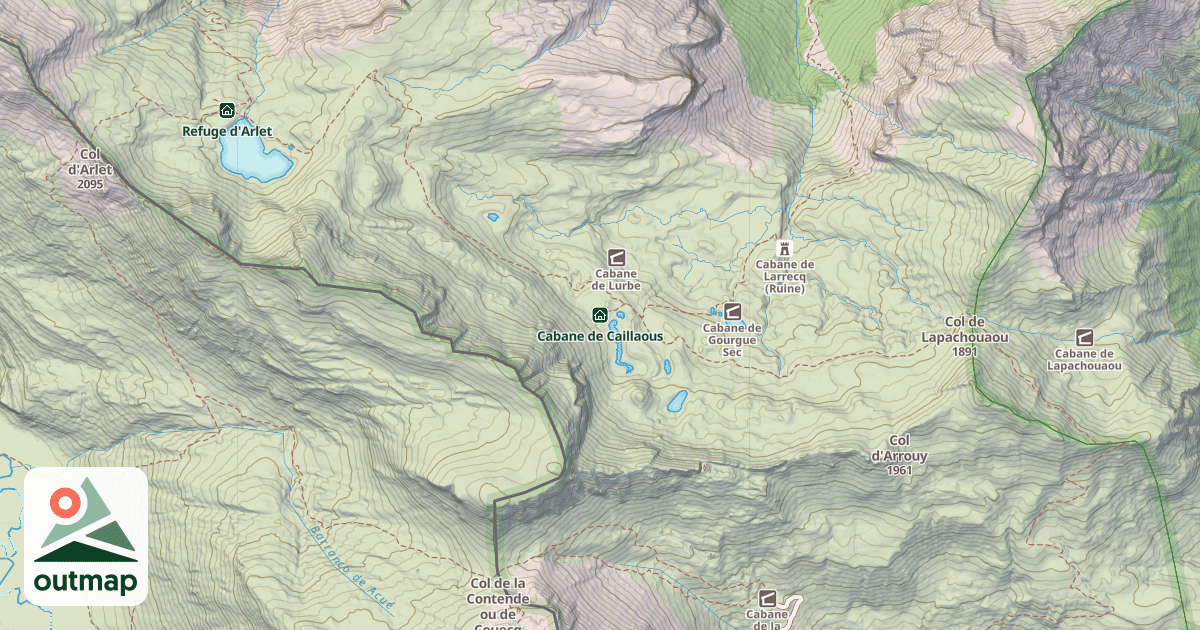 Map of Cabane de Caillaous