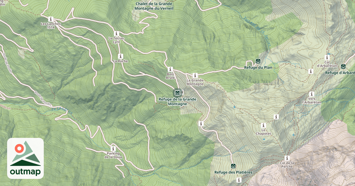 Map of Refuge de la Grande Montagne