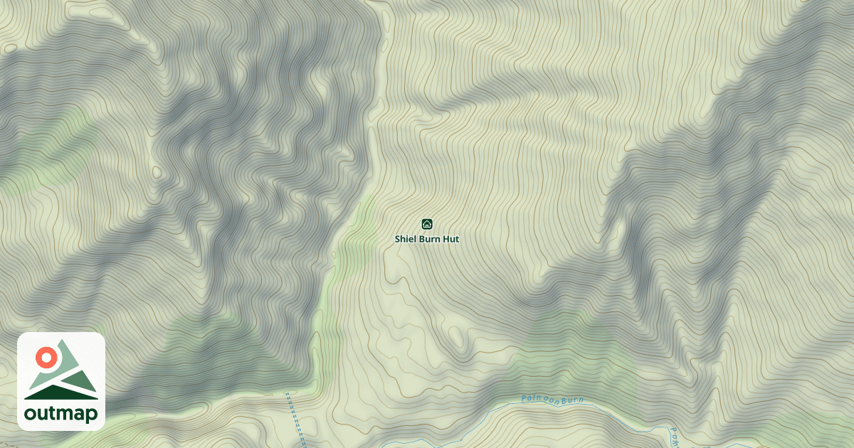 Map of Shiel Burn Hut