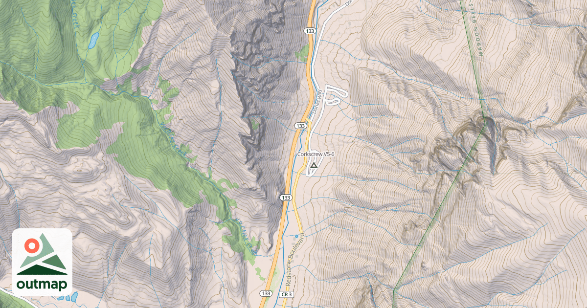 Map of Corkscrew