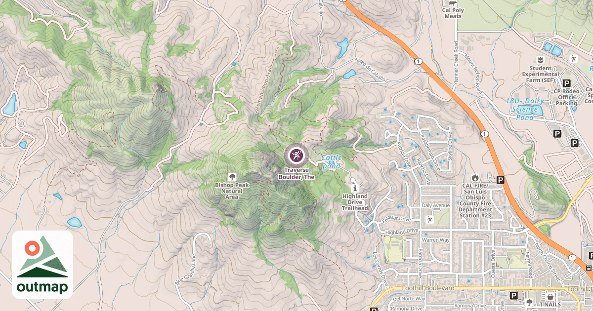 Map of Traverse Boulder, The