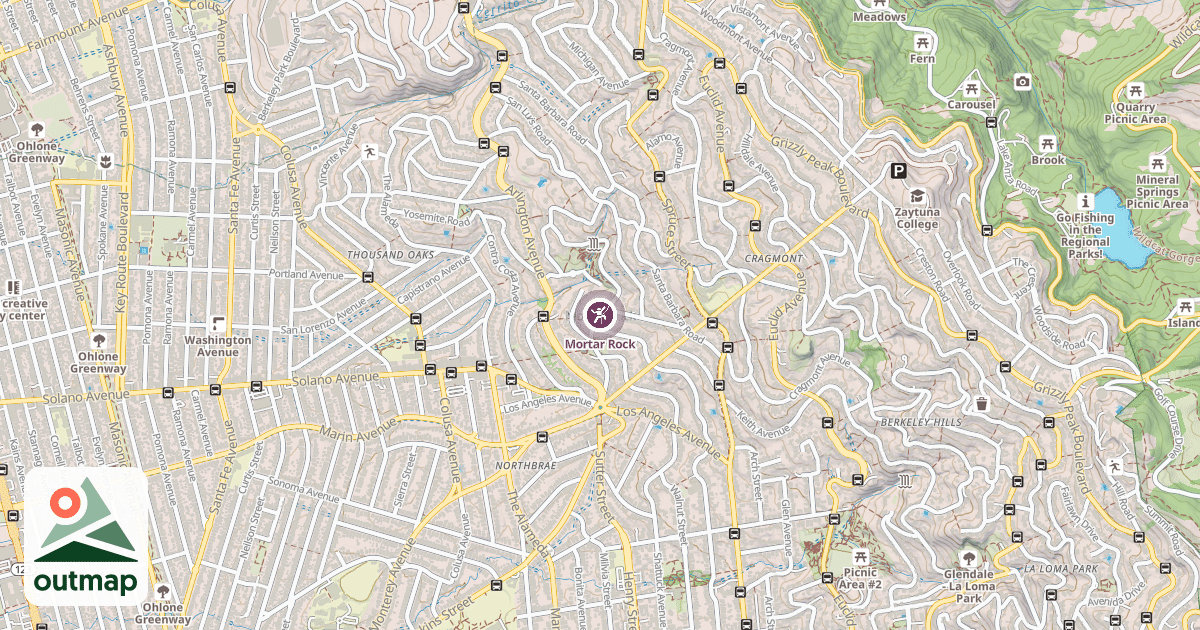 Map of Mortar Rock