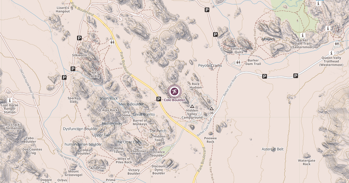 Map preview of Cole Boulder