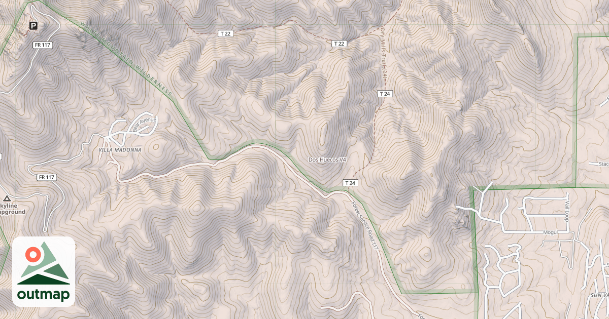 Map of Dos Huecos