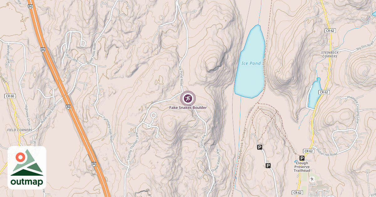 Map of Fake Snakes Boulder