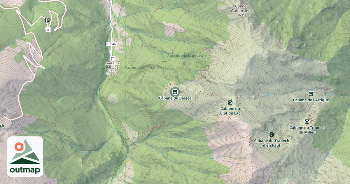 Map of Cabane du Besset