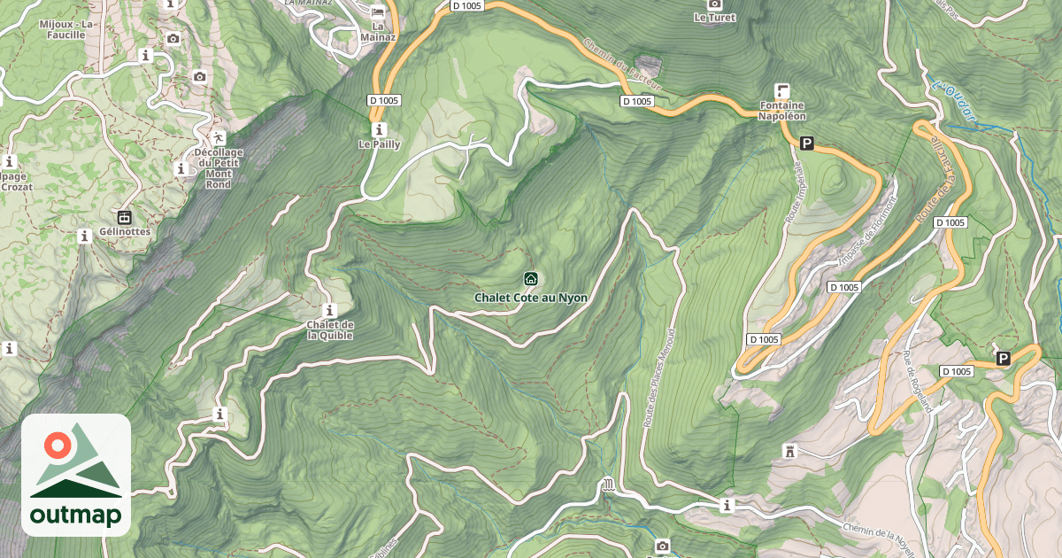Map of Chalet Cote au Nyon