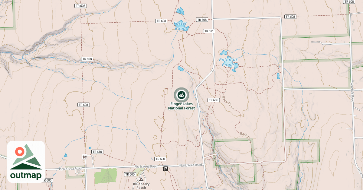 Map of Finger Lakes National Forest