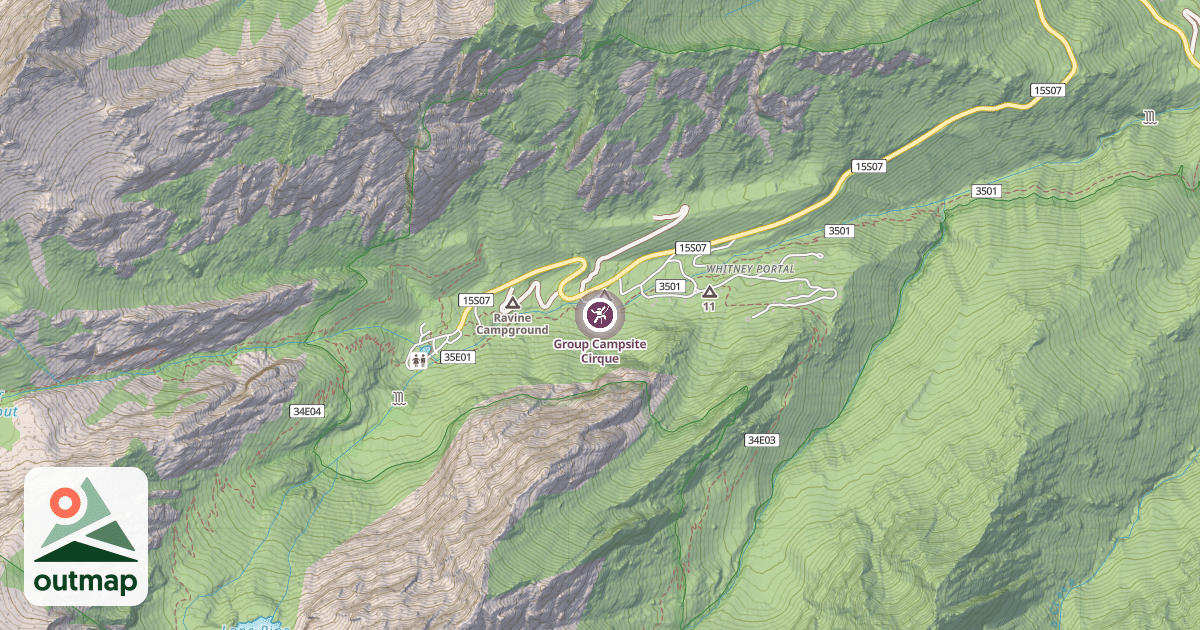 Map of Group Campsite Cirque