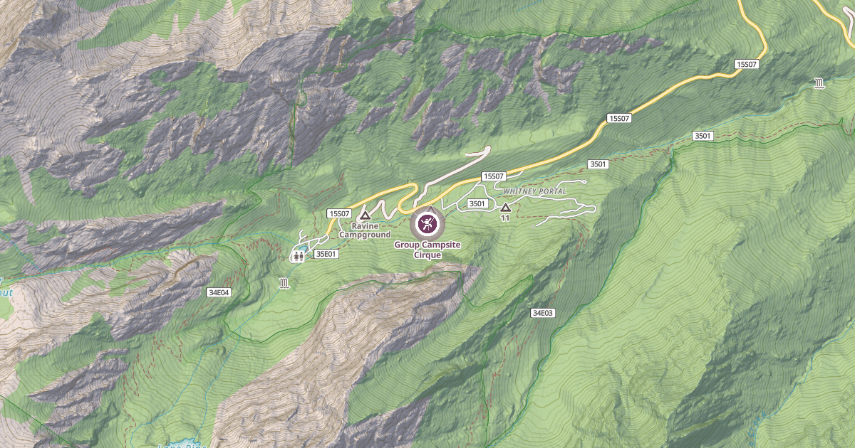 Map preview of Group Campsite Cirque