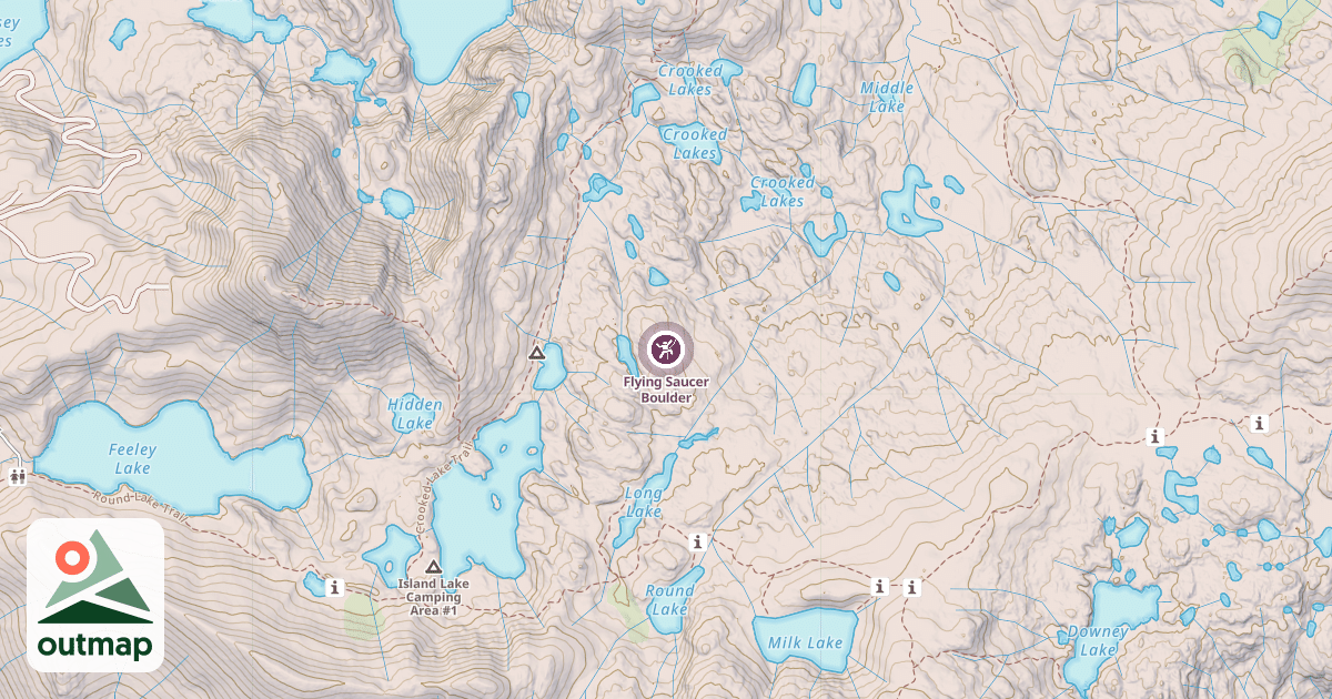 Map of Flying Saucer Boulder