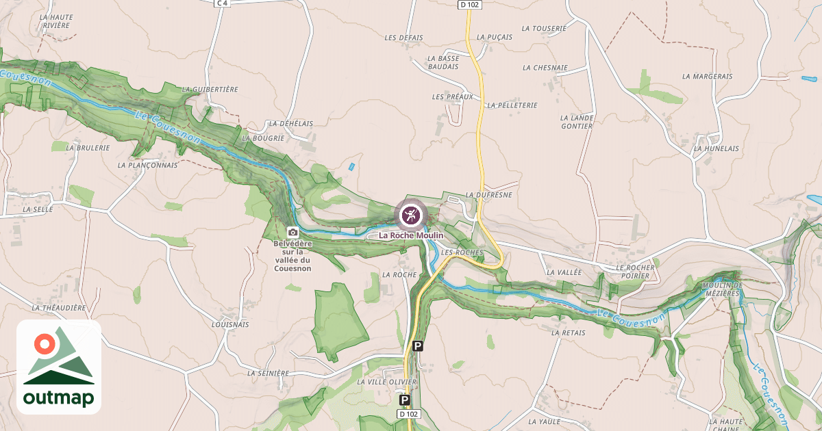 Map of La Roche Moulin