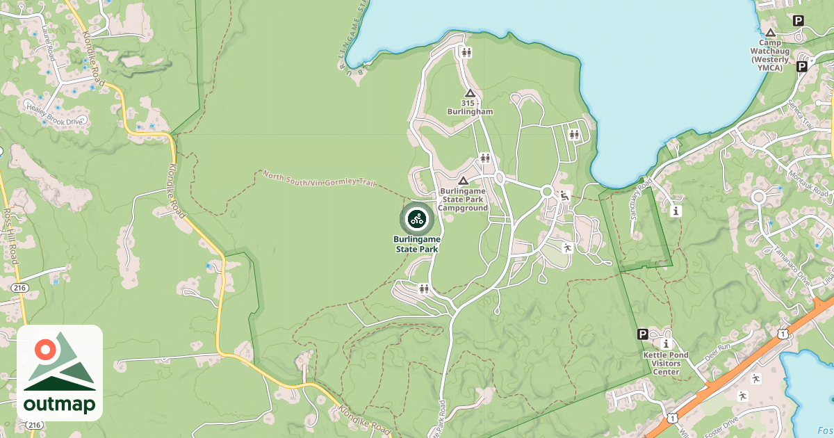 Map of Burlingame State Park