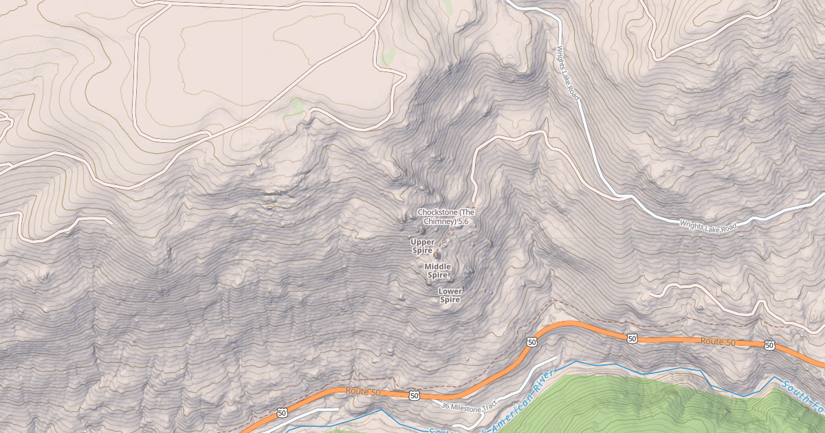 Map preview of Chockstone (The Chimney)