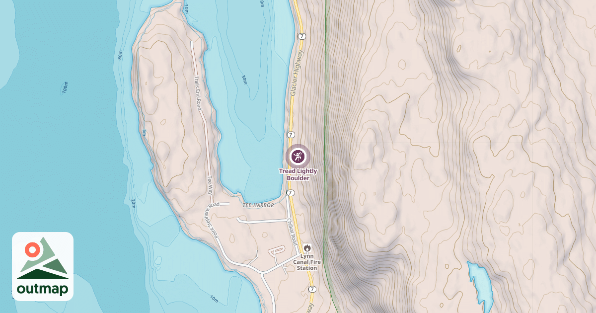 Map of Tread Lightly Boulder