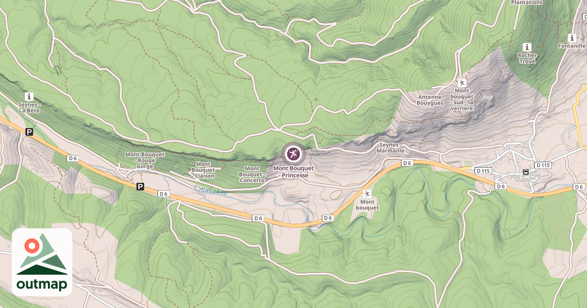 Map of Mont Bouquet - Princesse