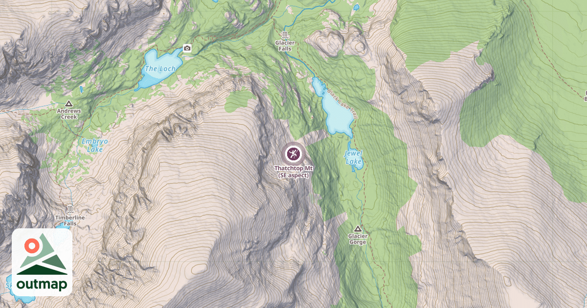 Map of Thatchtop Mt (SE aspect)