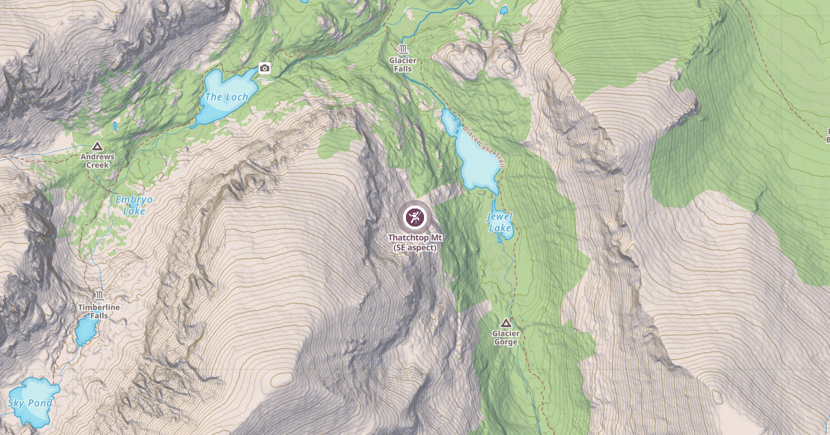 Map preview of Thatchtop Mt (SE aspect)