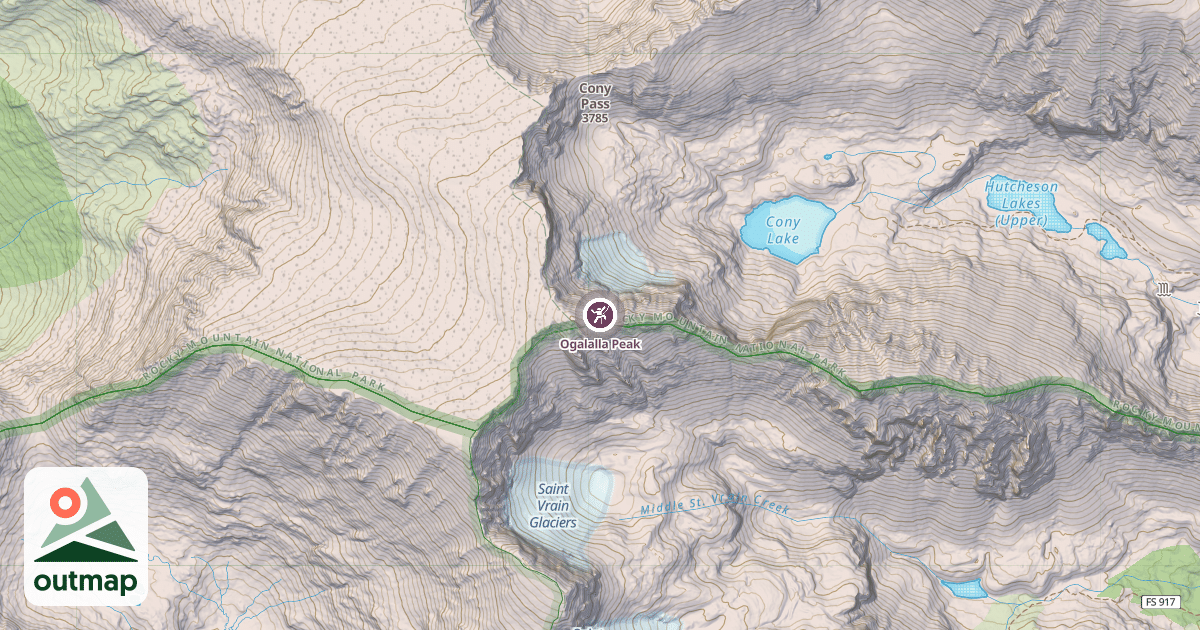 Map of Ogalalla Peak