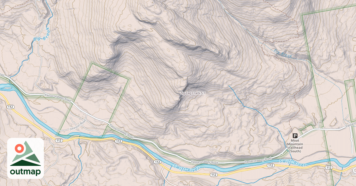 Map of Zig Zag Crack