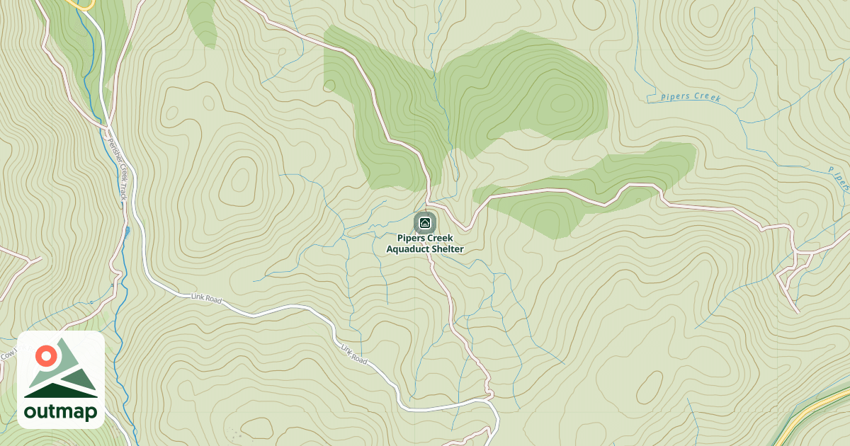 Map of Pipers Creek Aquaduct Shelter