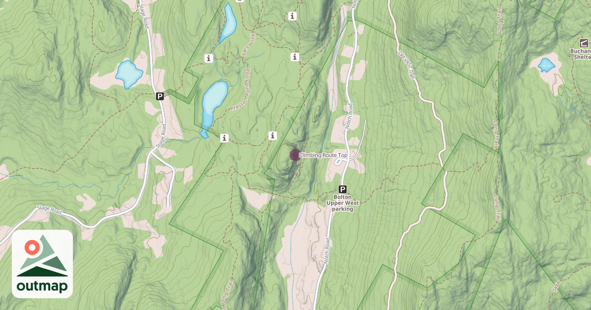 Map of Climbing Route Top