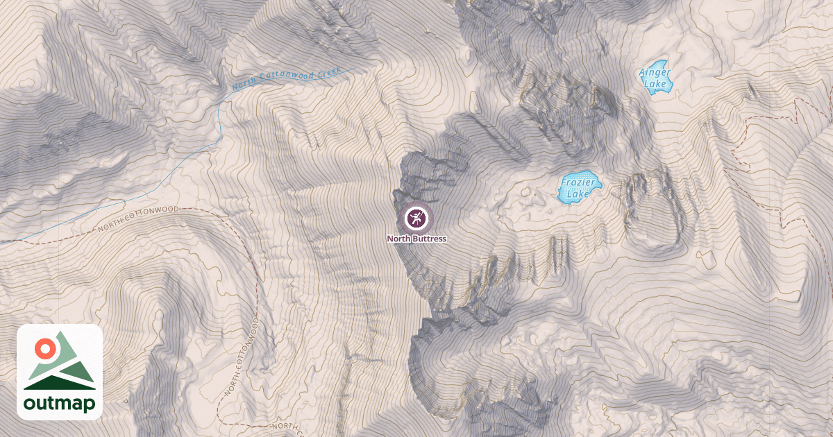 Map of North Buttress