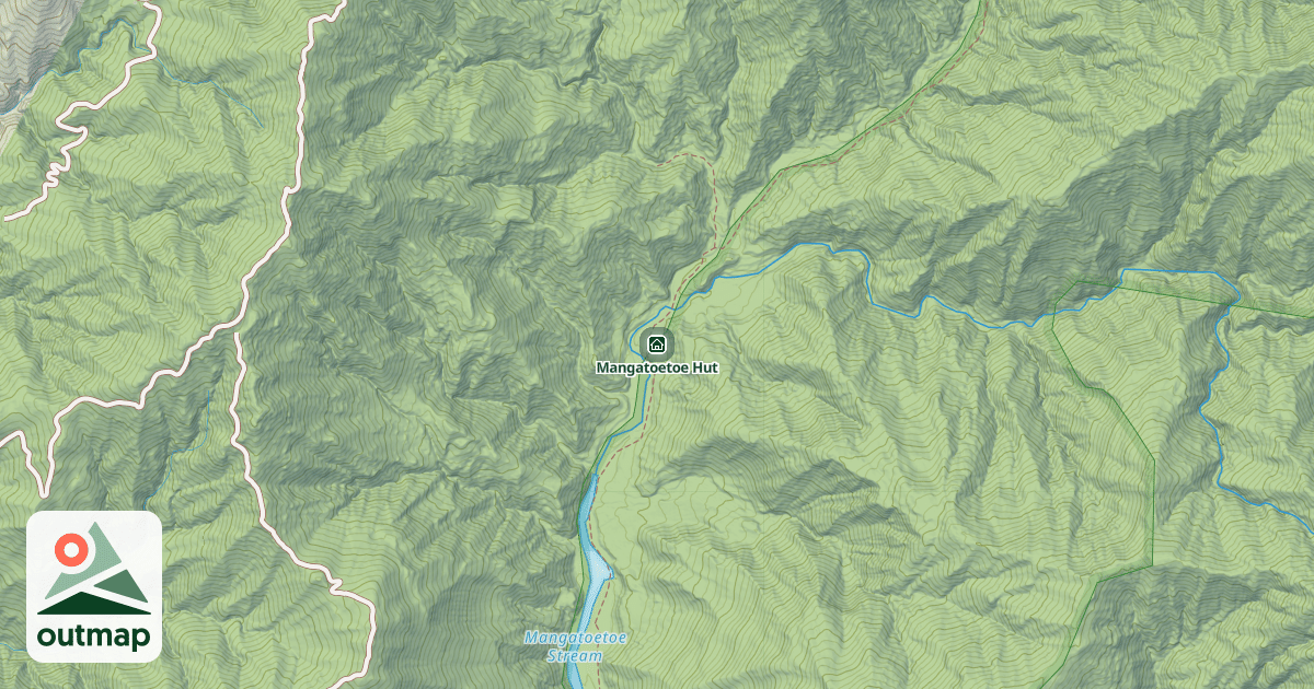 Map of Mangatoetoe Hut