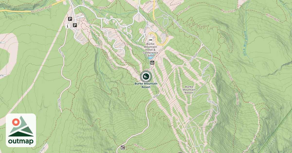 Map of Burke Mountain Resort