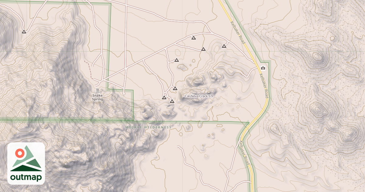 Map of Cal-Neva Crack